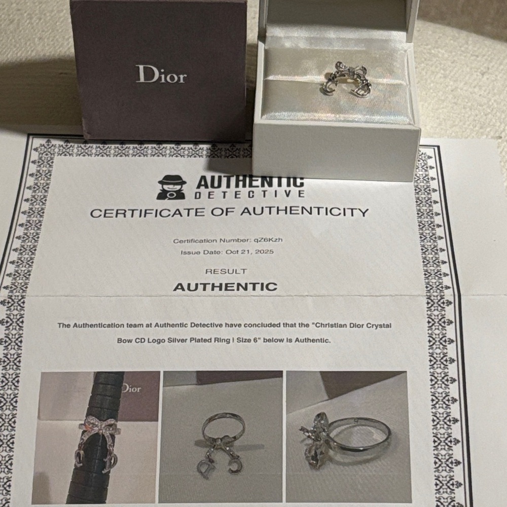 Authentic Dior Silver Ring with COA - Picture 8 of 10